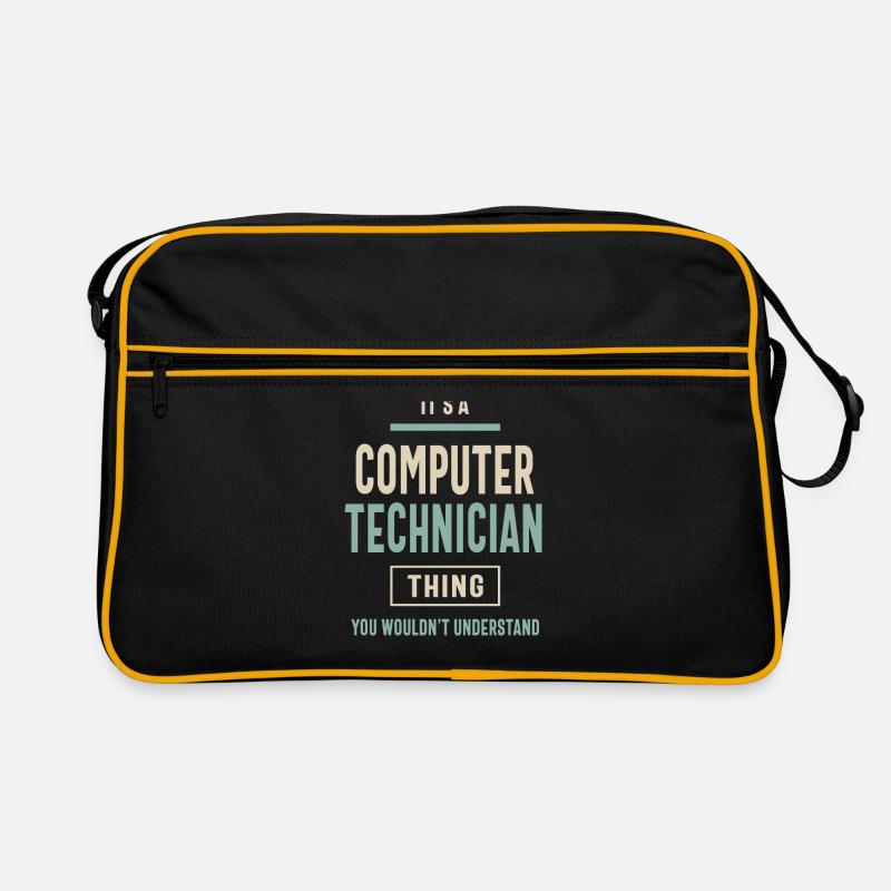 Computertechniker Berufsbezeichnung Männer Frauen Geschenk Retro Tasche