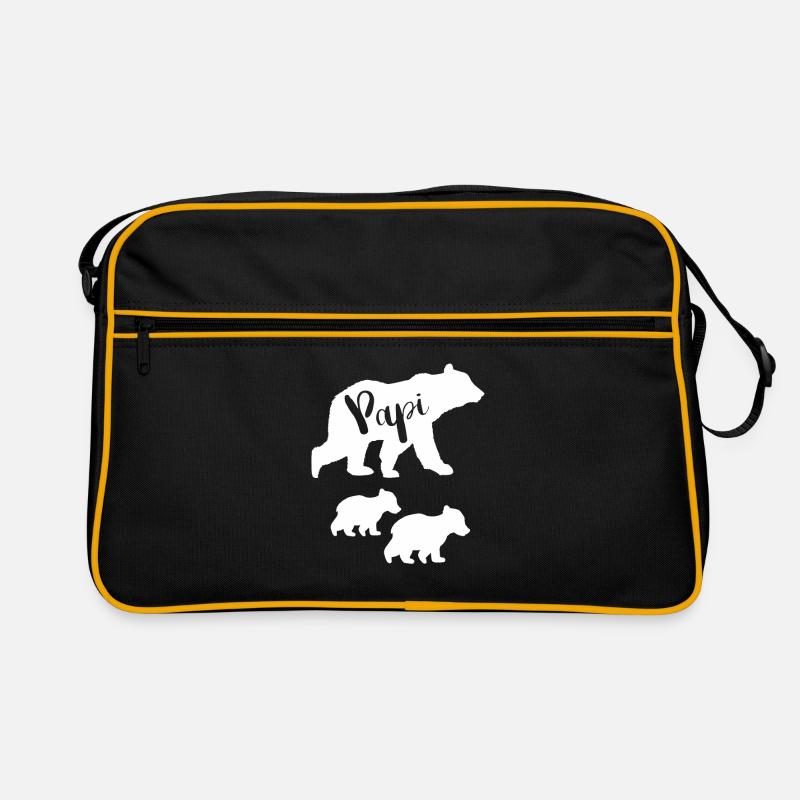 Shirt für Papi | Papi Bär Vatertagsgeschenk Retro Tasche