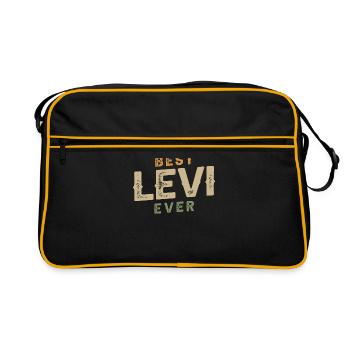 Best Levi Personalized Name Funny - Retro Bag - black/gold - Front
