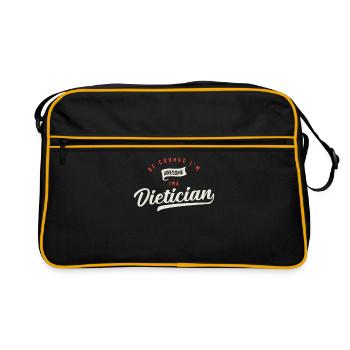 Of Course I Am Awesome I'm a Dietician - Retro Bag - black/gold - Front