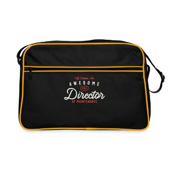 Of Course I'm a Director Of Maintenance - Retro Bag - black/gold - Front