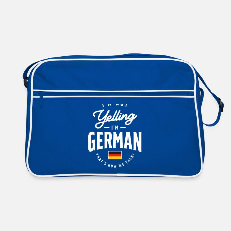 Ich schreie nicht, ich bin German Funny German Pride Retro Tasche