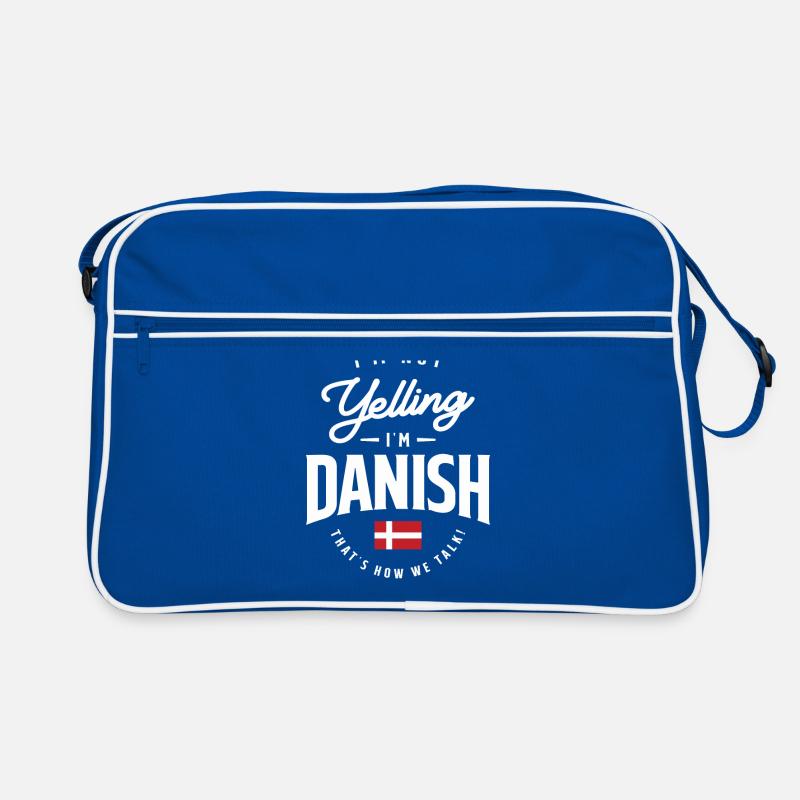Ich schreie nicht, ich bin Danish Funny Danish Pride Retro Tasche