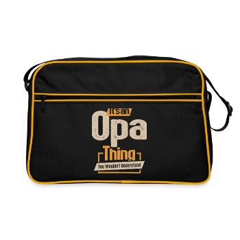 Mens It's an Opa Thing Funny Dad Grandpa - Retro Bag - black/gold - Front