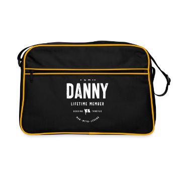 Nom personnalisé du membre à vie de l’équipe Danny - Sac Retro - noir/or - Devant