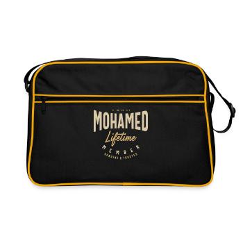 Team Mohamed Lifetime Member Personalized Name - Retro Bag - black/gold - Front