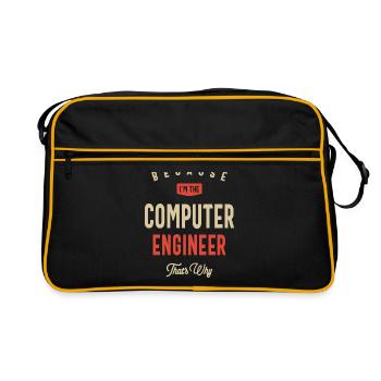 Computer Engineer Job Occupation Birthday Worker - Retro Bag - black/gold - Front