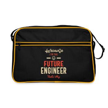 Future Engineer Job Occupation Birthday Worker - Retro Bag - black/gold - Front