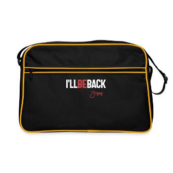 I'll Be Back Jesus - Christian Religious - Retro Bag - black/gold - Front