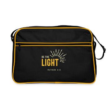 Christian Be The Light Matthew 5:14 Inspirational - Retro Bag - black/gold - Front