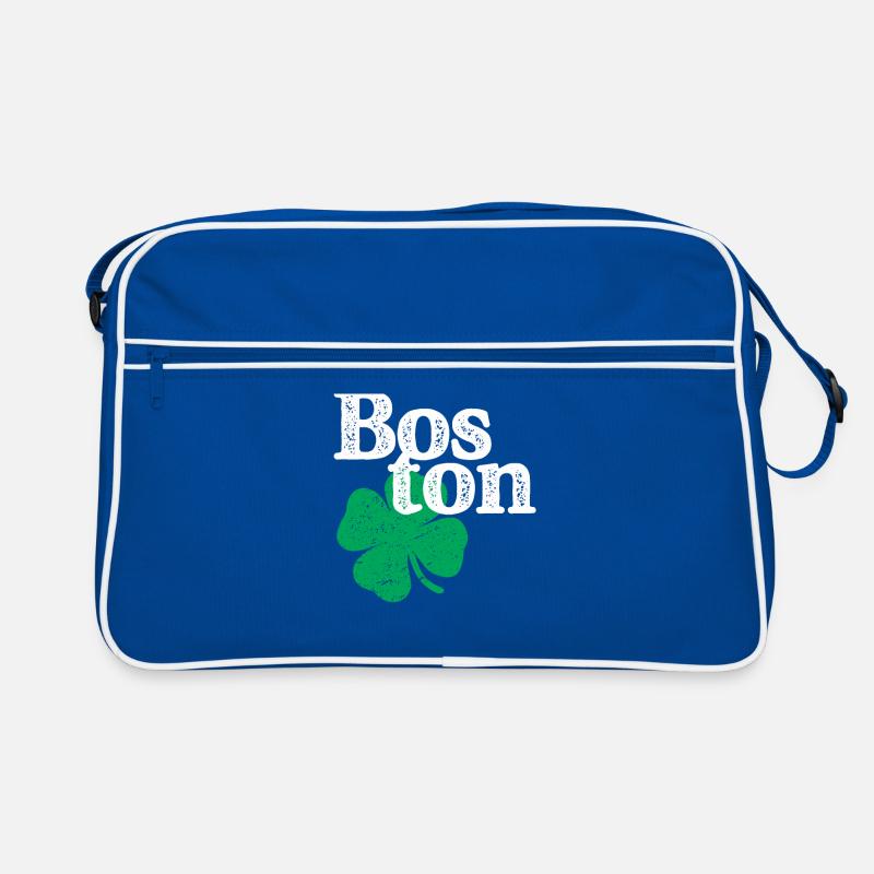 St Patricks Day Shamrock Massachusetts Boston Retro Bag