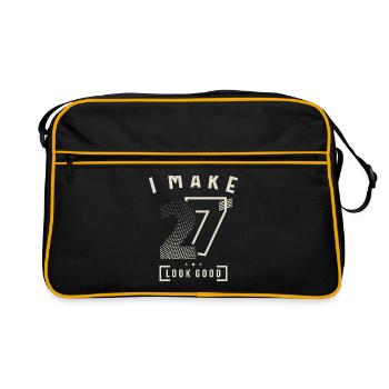 I Make 27 Birthday 27 Years Old - Retro Bag - black/gold - Front