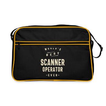 Scanner Operator Job Title Profession - Retro Bag - black/gold - Front