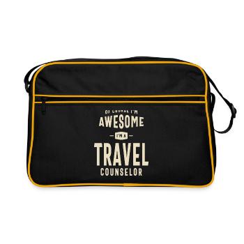 Travel Counselor Job Title Profession - Retro Bag - black/gold - Front