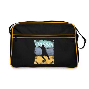 Vintage Soccer Player - Retro Bag - black/gold - Front