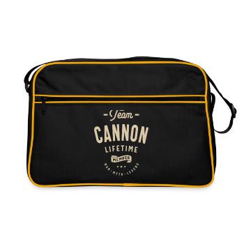 Team Cannon Lifetime Member - Name Cannon - Retro Bag - black/gold - Front
