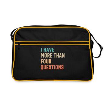 Quatre questions? Pfft! J’ai plus - Sac Retro - noir/or - Devant