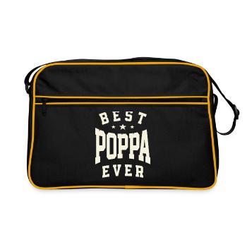Best Poppa Ever - The Ultimate Dad Joke - Father's - Retro Bag - black/gold - Front
