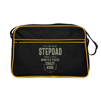 Crazy Kids Step Dad, Still the Best Grandpa - Retro Bag - black/gold - Front