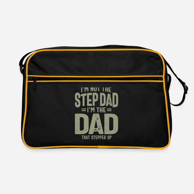 Stepped Up Dad, Not Step Dad - Father's Day Retro Bag