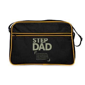 Step Dad - The Best Kind of Dad - Father's Day - Retro Bag - black/gold - Front