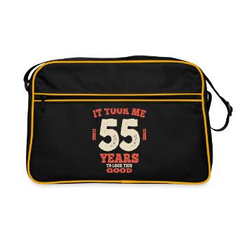 55 Years - It Took Me 55 Years To Look This Good - Retro Bag - black/gold - Front