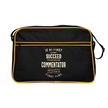 Listen to the Commentator - Retro Bag - black/gold - Front