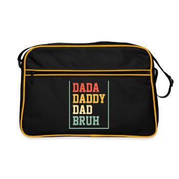Dada Daddy Dad Bruh - Celebrating Father's Day - Retro Bag - black/gold - Front