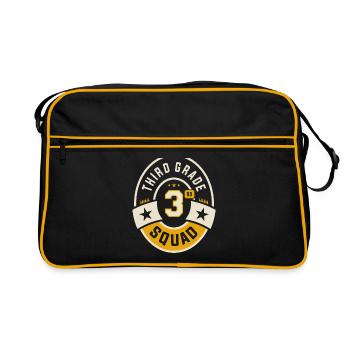 Third 3rd Grade Squad Team Back To School - Retro Bag - black/gold - Front
