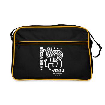 Of Being Awesome 13 Years - 13 Birthday - Retro Bag - black/gold - Front