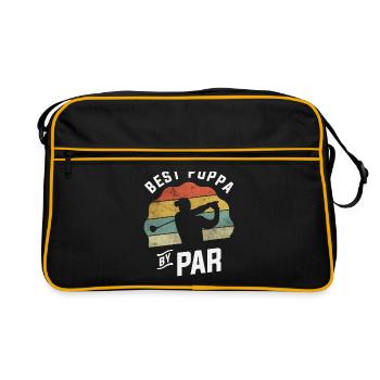 Best Poppa By Par Golf Golfer Golfing Father's Day - Retro Bag - black/gold - Front