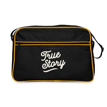True Story - John 3:16 Christian Quote - Retro Bag - black/gold - Front