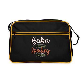 Baba is My Name Spoiling is My Game - Retro Bag - black/gold - Front