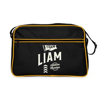 Team Liam Lifetime Member Personalized Name Liam - Retro Bag - black/gold - Front