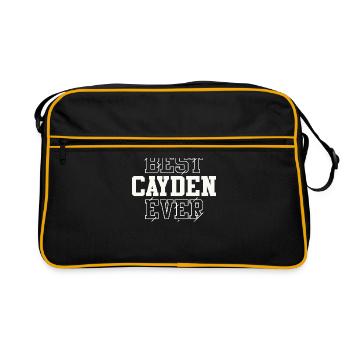 Best Cayden Ever Personalized Name Cayden - Retro Bag - black/gold - Front