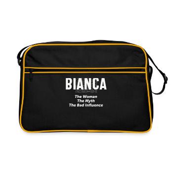 Bianca Mythe de la femme Mauvaise influence - Nom Bianca - Sac Retro - noir/or - Devant