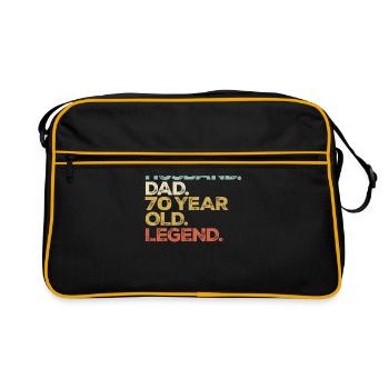 70-Year-Old Legend Husband Dad - Retro Bag - black/gold - Front