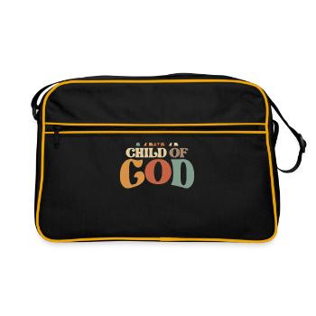Je suis un enfant de Dieu Identité en Christ - Sac Retro - noir/or - Devant