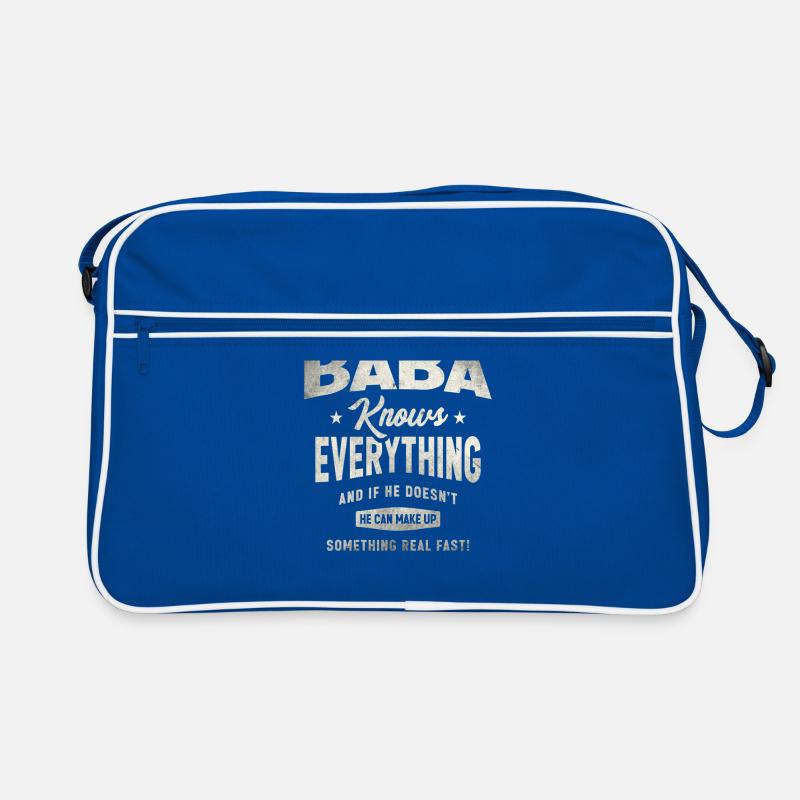 Baba Knows Everything Funny Grandpa Humor Retro Bag