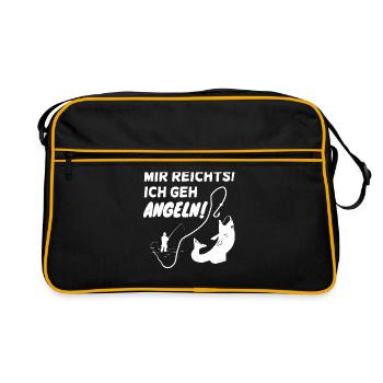 J’en ai marre d’aller à la pêche - Sac Retro - noir/or - Devant