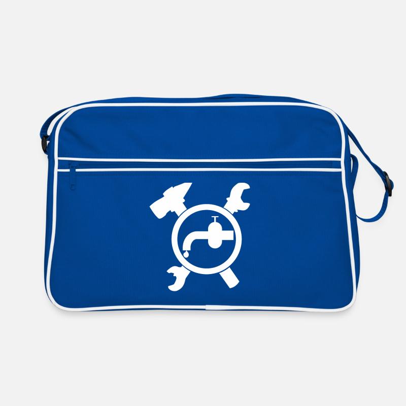 Klempner Handwerkszeichen Installateur Retro Tasche