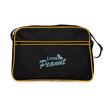 Petite Cacahuète. Nouveau bébé! * BESTSELLER * Choix de couleurs - Sac Retro - noir/or - Devant