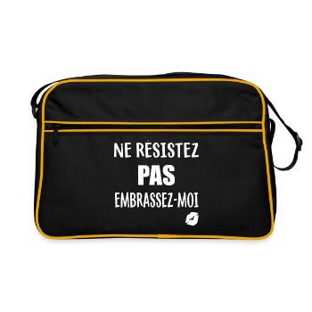Ne résistez pas embrassez-moi body bébé - Sac Retro - noir/or - Devant