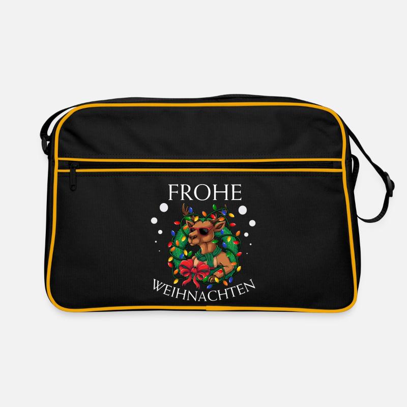 Rentier - Weihnachten Geschenk Retro Tasche