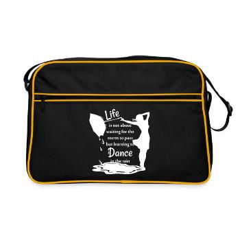 La sagesse avec une silhouette dansante - Sac Retro - noir/or - Devant