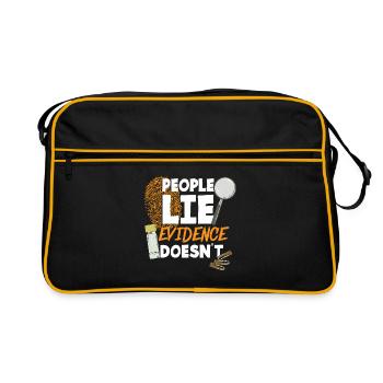 Forensic Scientist Gift Crime Scene Investigator - Sac Retro - noir/or - Devant