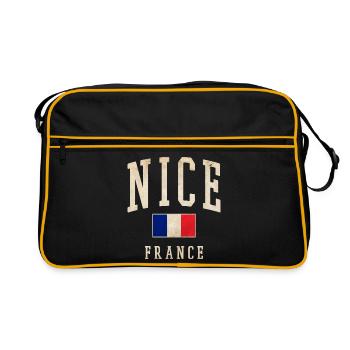 Nice France Flag Design - Retro Bag - black/gold - Front