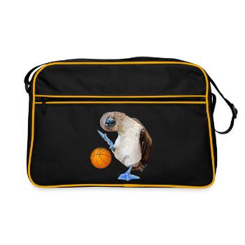 Blue-footed boobies basketball - Retro Bag - black/gold - Front