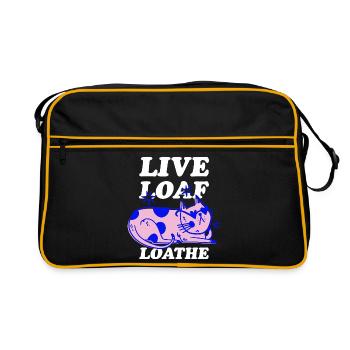 Live Loaf Loathe – Sassy Cat Vibes - Retro Bag - black/gold - Front
