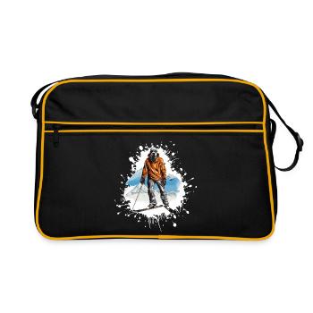 Dogue Allemand Chien Ski Ski Sports - Sac Retro - noir/or - Devant